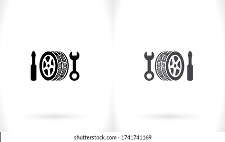 repair wheels icon. Vector  Eps 10 . Lorem Ipsum Design Flat