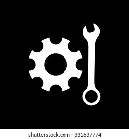 Repair - white vector icon