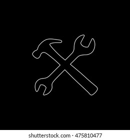 Repair  - white vector icon