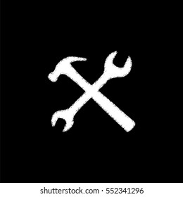 Repair  - white vector icon