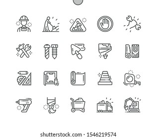 Repair work Well-crafted Pixel Perfect Vector Thin Line Icons 30 2x Grid for Web Graphics and Apps. Simple Minimal Pictogram