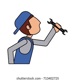 repair worker or handyman icon image 