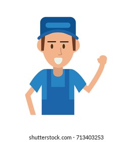 repair worker or handyman icon image 