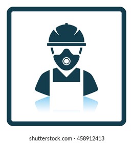 Repair worker icon. Shadow reflection design. Vector illustration.