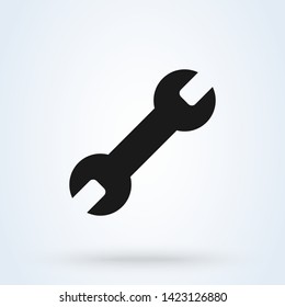 Repair Wrench Simple vector modern icon design illustration.