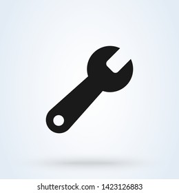 Repair Wrench Simple vector modern icon design illustration.