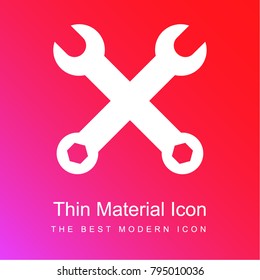 Repair Wrenches red and pink gradient material white icon minimal design