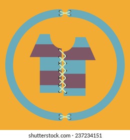 Repairing Clothes. Vector Illustration
