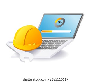 reparação de computador com atualização de software para manutenção e suporte de tecnologia