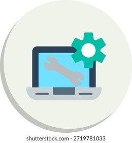 Reparación de icono de estilo de círculo plano