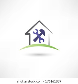 repairing a house icon