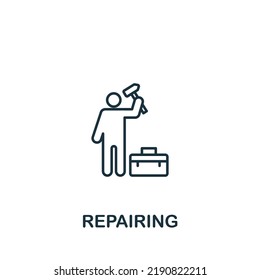 Repairing icon. Line simple icon for templates, web design and infographics
