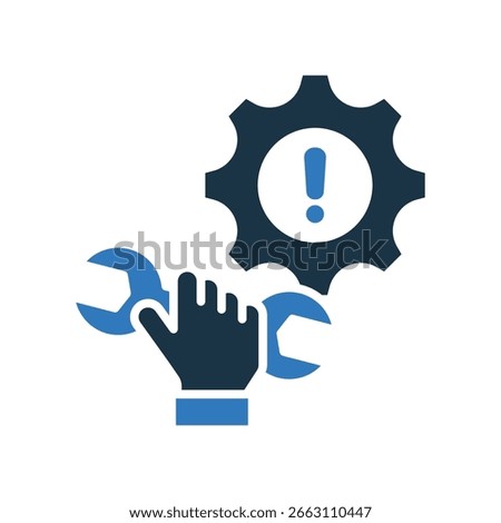 Repairing Icon Mixed Vector Illustration