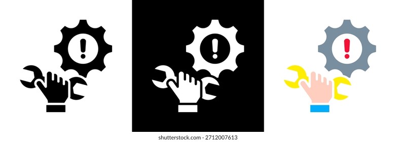 Reparación de conjunto de iconos Ilustración vectorial de glifos
