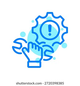 Icono de reparación en forma de Ilustración vectorial