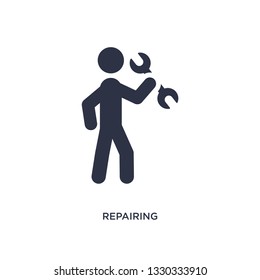repairing icon. Simple element illustration from activity and hobbies concept. repairing editable symbol design on white background. Can be use for web and mobile.