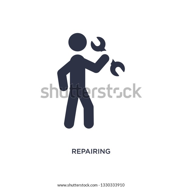 repairing icon. Simple element\
illustration from activity and hobbies concept. repairing editable\
symbol design on white background. Can be use for web and\
mobile.