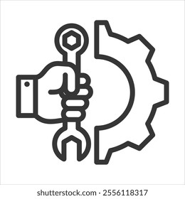 Repairing Outline Icon Vector Illustration