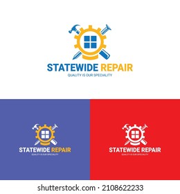 Repairing service logo, vector icon, vector image