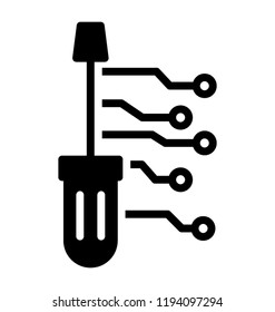 A repairing tool with connections representing digital screwdriver 