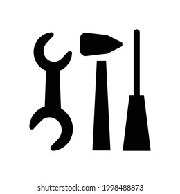 Repairing tools vector icon, isolated on white background