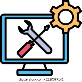 Repairing Vector icon which is suitable for commercial work and easily modify or edit it

