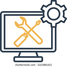 Repairing Vector icon which is suitable for commercial work and easily modify or edit it

