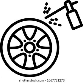 Repairing Wheel Rim Vector Color Icon Design, Arc welding equipment and Metal Work Symbol on white background, Construction and Industrial manufacturing Sign, Gas metal arc welding Concept