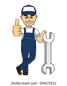 Repairman cartoon vector