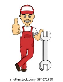 Repairman cartoon vector
