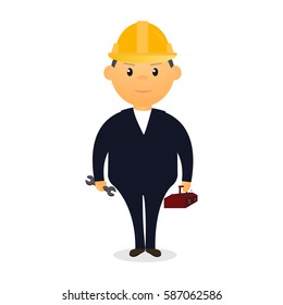 Repairman cartoon vector illustrator
