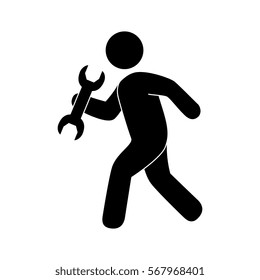 repairman character working icon
