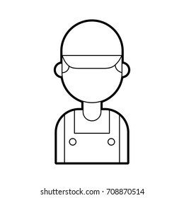 repairman engineer assistance worker icon