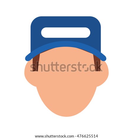 repairman hat builder constructer worker proffesional icon. Flat and isolated design. Vector illustration