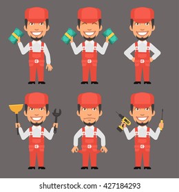 Repairman Holds Money and Tools