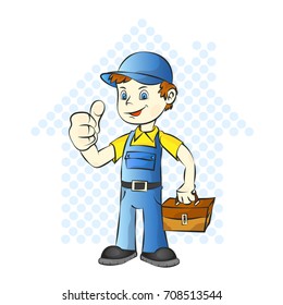 Repairman for home  vector