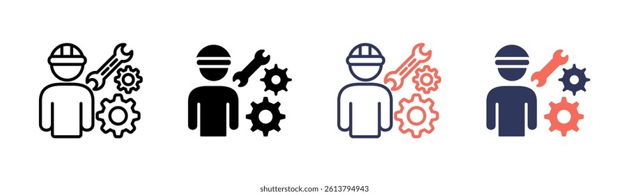 Repairman Icon Element For Design And Vector