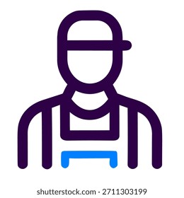 Icono de reparador. Una Ilustración vectorial lineal de reparador aislado sobre fondo blanco.