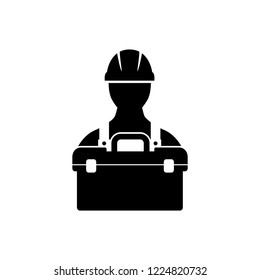 Repairman icon, logo on white background