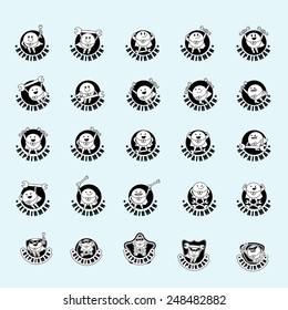Repairman Icons Set - Isolated On Gray Background - Vector Illustration, Graphic Design, Editable For Your Design