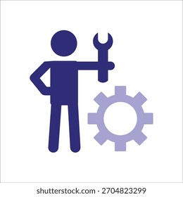 Iconos del reparador. Vector coloreado simple
