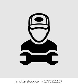 Repairman Technician Motor Mechanic Vector Icon