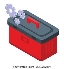 Repairman Toolbox Icon Isometric Vector. Repair Dishwasher. Home Appliance