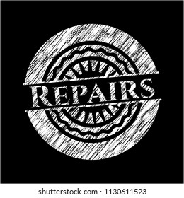Repairs chalkboard emblem