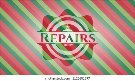 Repairs christmas style emblem.