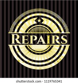 Repairs gold shiny emblem