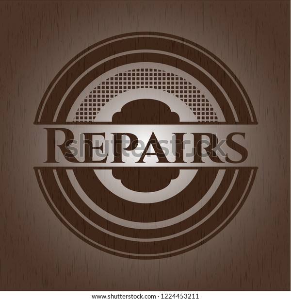 Repairs retro wood
emblem
