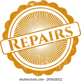 Repairs rubber grunge stamp