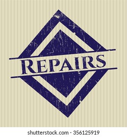 Repairs rubber grunge stamp