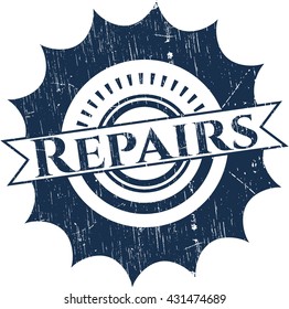 Repairs rubber grunge stamp
